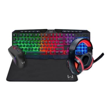 Imagem de Kit Gamer Air Drop 4 em 1 Teclado + Mouse + Headset e Mousepad Warrior - TC304