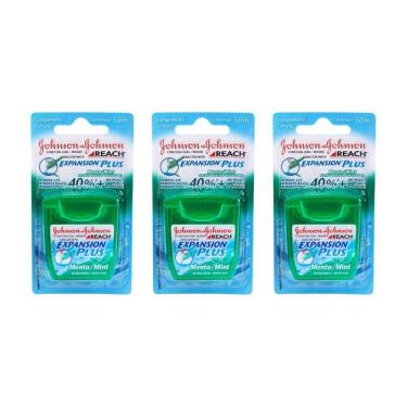 Imagem de Fio Dental Johnsons Reach 50M Menta - Kit Com 3Un