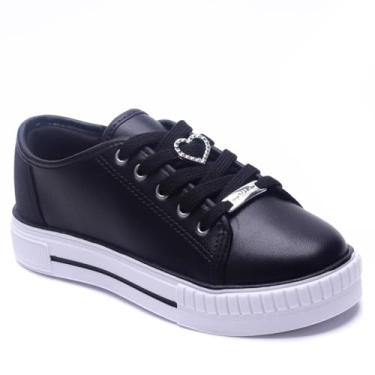 Imagem de Molekinha, Tênis Menina Molekinha Casual Glitter Shine Preto 2565.106 Tamanho:31;Cor:Preto