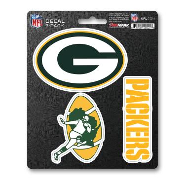 Imagem de FANMATS Decalque NFL Green Bay Packers Team, pacote com 3, amarelo, tamanho único