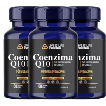 Imagem de Kit 3 Coenzima Q10 (ubiquinona) 60 capsula 200 mg pura original