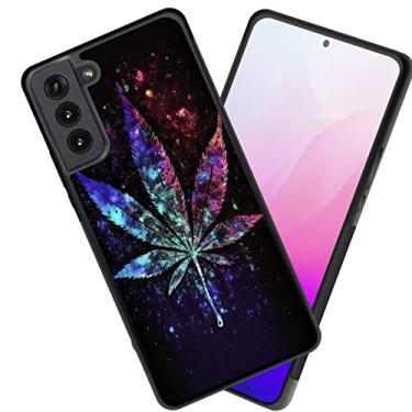 Imagem de smauncucn Capa para Galaxy S23, fina, antiarranhões, bordas antiderrapantes, à prova de choque, TPU para Samsung Galaxy S23 5G de 6,1 polegadas, folha de erva daninha