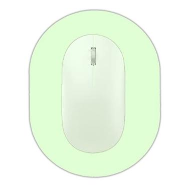 Imagem de GZXHS Mouse pad pequeno, portátil, fundo de borracha impermeável e antiderrapante, unissex, mouse sem fio, bandeja de teclado para laptop, viagem de escritório verde 14 x 19 cm