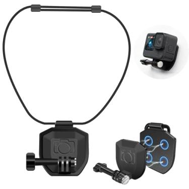 Imagem de REYGEAK Suporte magnético para câmera GoPro, suporte magnético ajustável, compatível com GoPro Hero 12/11 Black Hero 10/9/8/7, Insta360 e a maioria das câmeras de ação