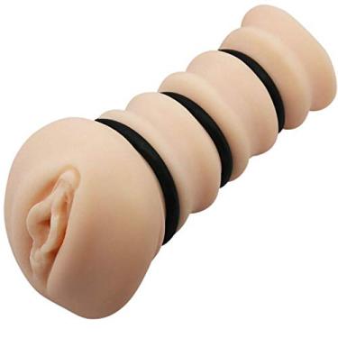 Imagem de Masturbador Vagina Com Túnel Texturizado e 3 anéis - Crazy Bull Rossi Flesh, Lybaile, Bege