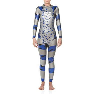 Imagem de arena Traje Triatlon Feminino Carson Sams Wetsuit, Prata E Azul, P