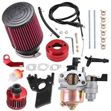 Imagem de Adaptador de filtro de ar carburador para filtro de combustível kit de substituição para Predator 212cc 196cc 6.5hp motor Coleman CT200U BT200X CT200U-EX GX160 Mini Bike Go Kart Racing Vermelho