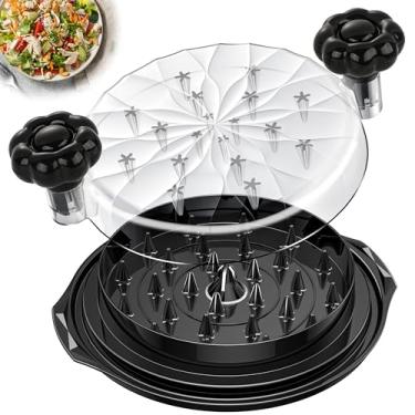 Imagem de Ferramenta de trituração de frango grande – Trituradores de carne profissionais de 25 cm para peito de frango, máquina de moer, utensílios de cozinha visíveis com escova, tira antiderrapante forte