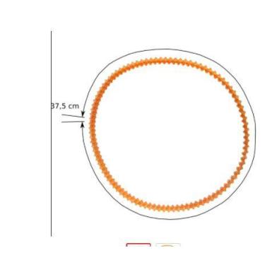 Imagem de Correia 37,5 cm Do Motor Máquina Overlock Doméstica GN1 - Yamata, GN1-