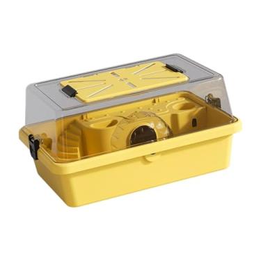Imagem de Generic Grande gaiola para hamster Habitat para hamster Espaçoso Pequenos animais Planador do açúcar Porquinhos-da-índia Suprimentos respiráveis para animais, Amarelo