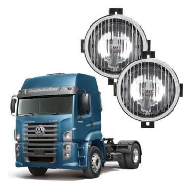 Imagem de Par Farol Milha Auxiliar VW Constellation Lente Estriada IAM
