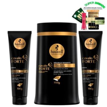 Imagem de Máscara Haskell Cavalo Forte 900G + 2 Leave In Cavalo Forte