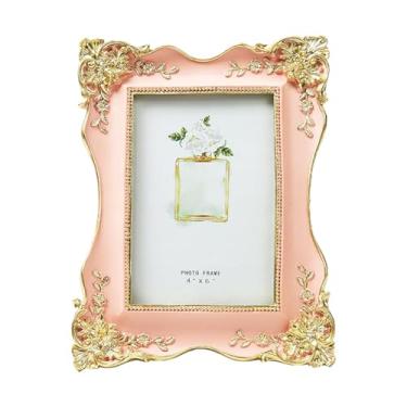 Imagem de Wswqop Porta-retratos Estilo Europeu, Porta-retratos Elegante, Prático, Vintage, para Casa, Galeria de Casamento, Decoração de Mesa, Rosa, Tamanho real