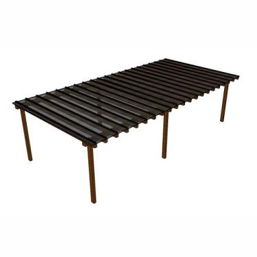 Imagem de Kit Policarbonato Fume 4mm 12,00m x 3,00m - Perfis Naturais - RM Polic