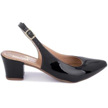 Imagem de Sapato Feminino Scarpin Fivela Bico Fino Aberto Classico - Lizeshoes, 