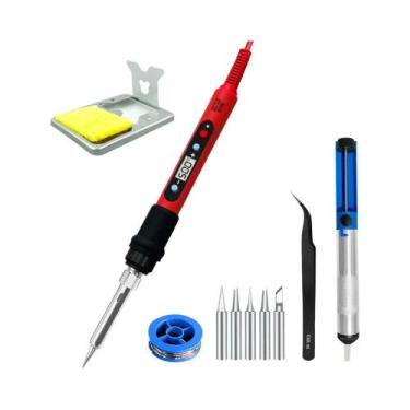 Imagem de Ferro de Solda Digital 80W - Temperatura Ajustável, LCD e Switch On/Of