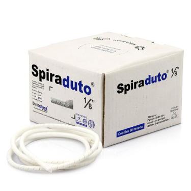 Imagem de Organizador de Fios e Cabos Spiraduto 1/8 Branco - 1 Metro - DUTOPLAST