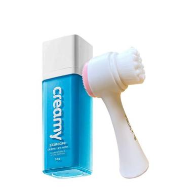 Imagem de Kit Creamy Ácido Glicólico Creme Redutor de Linhas e Escova de Limpeza