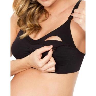 Imagem de Sutiã Amamentação Plié 50149 sem Costura, Preto, M