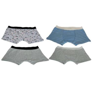 Imagem de 4 CUECA BOX BOXER INFANTIL KIDS ALGODÃO MENINO Conforto Qualidade - Fo