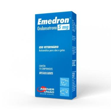 Imagem de Antiemético Emedron 5mg para Cães e Gatos com 10 Comprimidos - Agener 