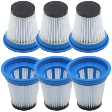 Imagem de 6 peças 520280 HEPA filtro de substituição para Kenmore Stratus 24V 2 em 1 sem fio Stick Vac DS1030 e adequado para Kenmore 16V aspirador leve sem fio DS1020, substituição de filtros de vácuo