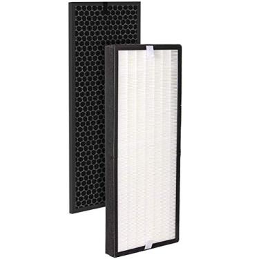 Imagem de Fette Filter - Air Purifier True HEPA Replacement Filter Set Compatible with Rowenta PU6010 and PU6020 Intense Pure Air XL Purifier Series. Part Number XD6077U0 & XD6066 (1 True Hepa & 1 Active Carbon Filter Odor Eliminator)