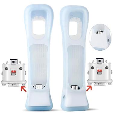Imagem de Machine-Ya Pacote com 2 adaptadores Wii Motion Plus, com capa de silicone para controle remoto wii - controle remoto externo com sensor de movimento plus Wii U Motion Plus (branco)