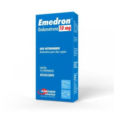 Imagem de Antiemético Emedron 10mg para Cães e Gatos com 10 Comprimidos - Agener