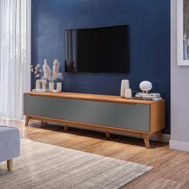 Imagem de Rack Kappesberg 3 Portas Canela/chumbo 218cm