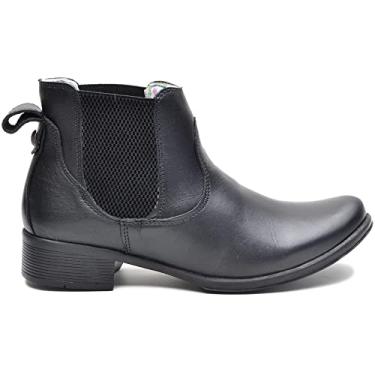 Imagem de Botina Feminina em Couro Preto (36)