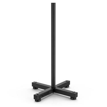 Imagem de Synergee Suporte para placas de peso olímpico. Suporte de peso empilhável. Comporta placas de 5 cm para levantamento de peso e levantamento de peso olímpico. Armazenamento de academia para casa,