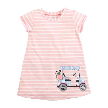 Imagem de Mud Pie Vestido de camiseta infantil tamanho único para meninas, Golfe feminino, 4-5 Anos