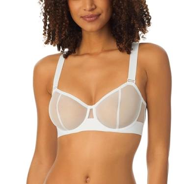 Imagem de DKNY Sutiã feminino Sheers conversível sem alças, Branco, 38D