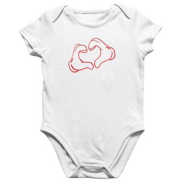 Imagem de Body Bebê Algodão Love Hand - Foca na Moda, Branco, G
