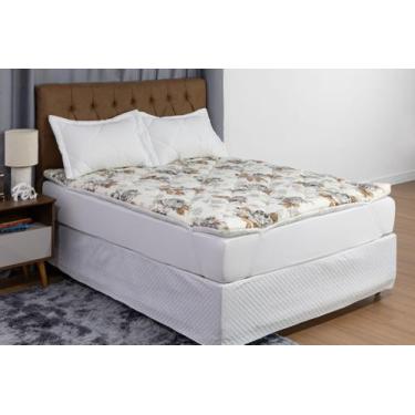 Imagem de Pillow Top Enchimento Superior Para Cama Casal Padrão 100% Algodão Com