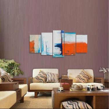 Imagem de Quadro Abstrato Mosaico 5 125x60 Peças Para Sala Quarto - Wall frame