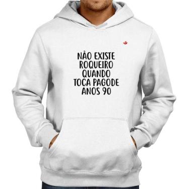 Imagem de Moletom Não existe roqueiro quando toca pagode anos 90 - Foca na Moda,