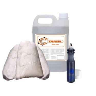 Imagem de Limpa Ferramentas (Clean Tools) 5 Litros, Estopa de Algodão 2Kg & Marc