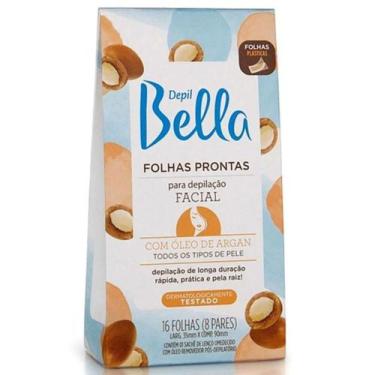 Imagem de Folha Pronta Facial Óleo Argan 16fls Depil Bella - DEPILBELLA