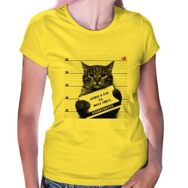 Imagem de Baby Look Atirei o pau na Dona Chica - Foca na Moda, Amarelo, P