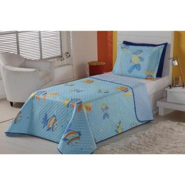 Imagem de Cobre Leito Infantil Oceano 02 Peças - Enxovais Aquarela