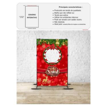 Imagem de Painel Festa Retangular Interativo De Natal 1,5x2,25m Mod.1 - Fantasia