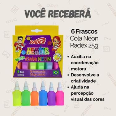 Imagem de Kit Cola Escolar Líquida Bastão Branca Colorida - Escolha Seu Kit - Co