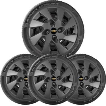 Imagem de 4x Calota Gm Corsa Prisma Onix 14 a 16 Aro 14 Grafite 133cb - grid
