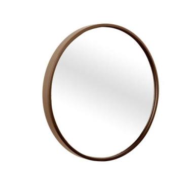 Imagem de Espelho Decorativo Round Externo Marrom 20 Cm Redondo - e2g Design