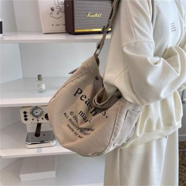 Imagem de Bolsa Feminina Transversal Grande Lona Resistente Academia Adquira - A