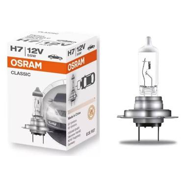 Imagem de Lâmpada Farol Halogena Moto Carro Encaixe H7 12v 55w 3200K Osram inmetro