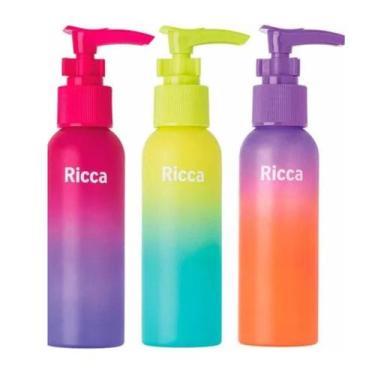Imagem de Conjunto de viagem com 3 frascos degrade ricca 3346