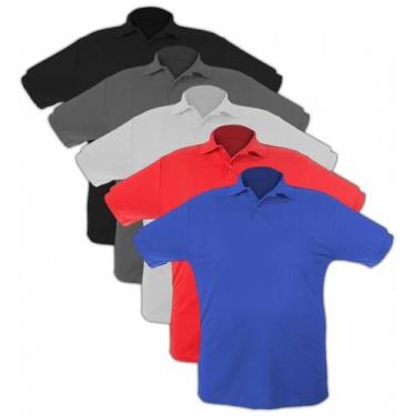 Imagem de Kit Com 5 Camisetas Gola Polo Algodão Cores Sortidas - TLT Modas, GG, 